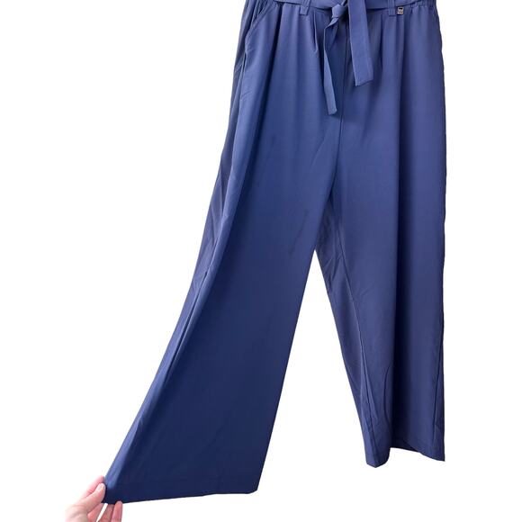 NWT Helly Hansen Women's Sz: L Navy Blue Wide Leg Siren Culotte Pants 34076-597 - Picture 4 of 16